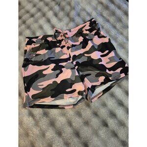 Womens Pink & Gray Camouflage Shorts XL
